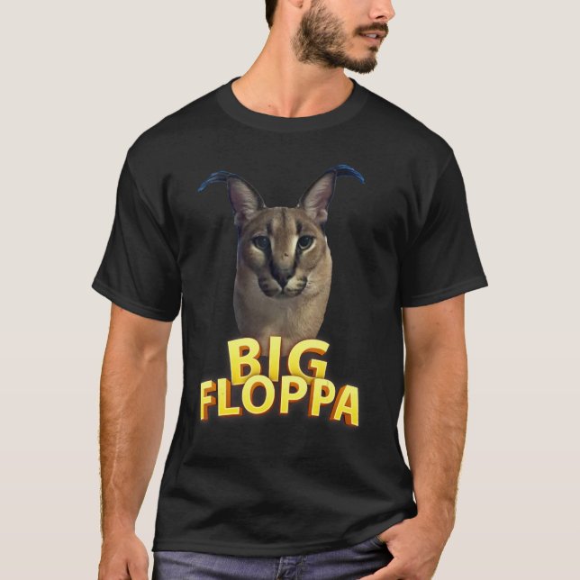 T-shirt Big Floppa Mat Chat (Devant)