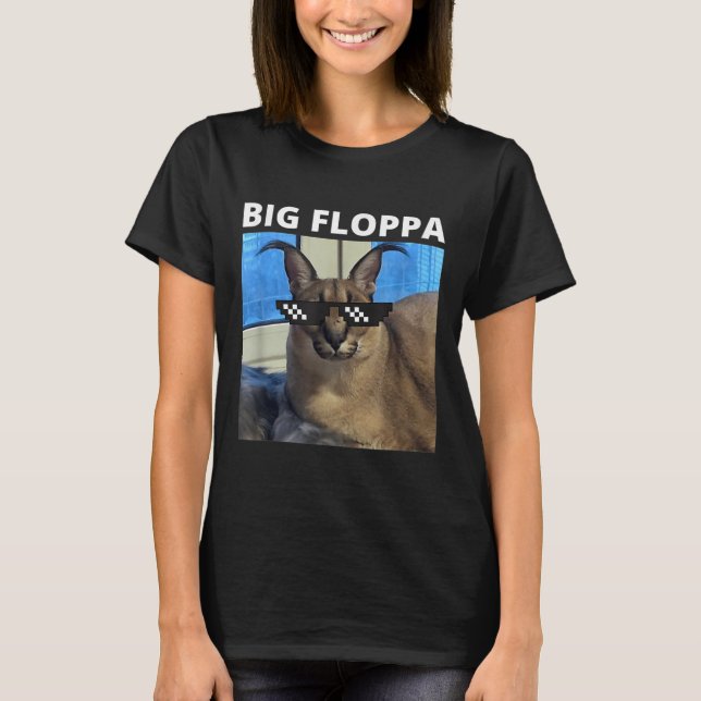 T-shirt Big Floppa Mat Chat (Devant)