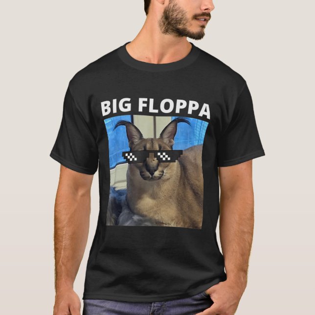 T-shirt Big Floppa Mat Chat (Devant)