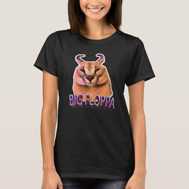 T-shirt Big Floppa Mat Chat (Devant)