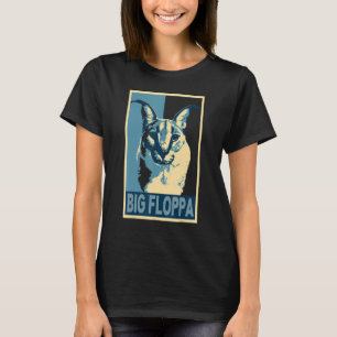 T-shirt Big Floppa mème mignonne Caracal Chat rétro vintag