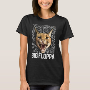 T-shirt Big Floppa mème mignonne Caracal Chat rétro vintag