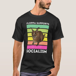 T-shirt Big Floppa soutient le socialisme Caracal Meme Cat