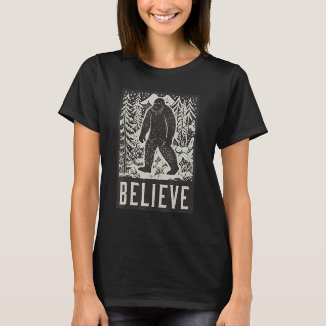 T-shirt Big Foot Believe (Devant)
