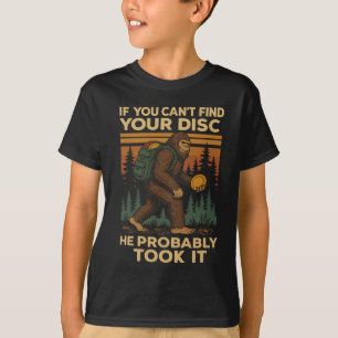 T-shirt Big Foot Drôle Disque Golf Sasquatch Hommes Femmes