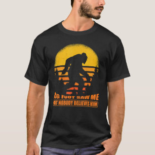 T-shirt Big Foot M'A Vu Mais Personne Ne Le Croit Rétro Bi