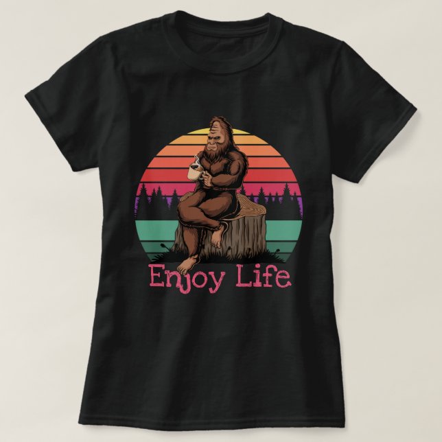 T-shirt Big Foot Profitez de la vie (Design devant)