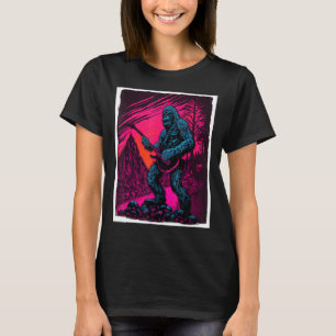 T-shirt Big Foot Sasquatch Rock Guitare Musique Metal Grun