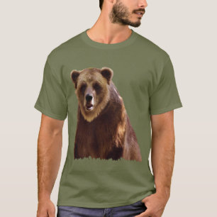 T-shirt Big Grizzly Bear Wildlife Art Cadeau