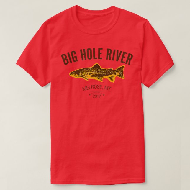 T-shirt Big Hole River, Melrose Montana Tee  (Design devant)