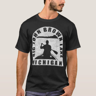 T-shirt Big John Brown Lake Canoë Michigan