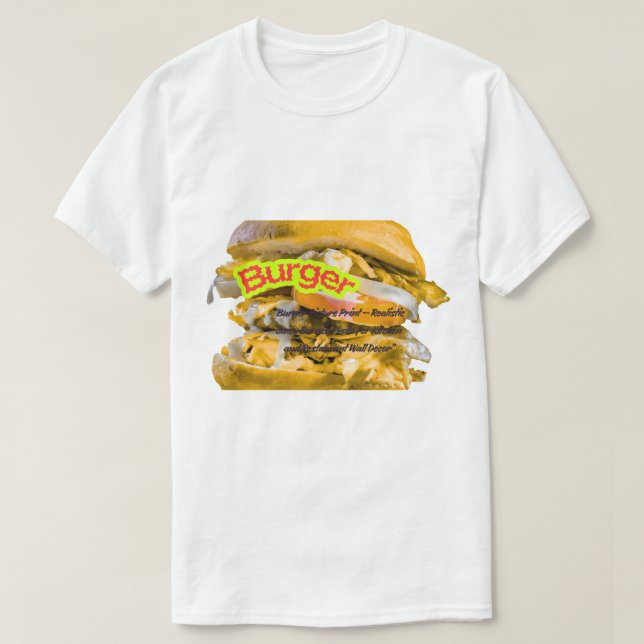 T-shirt Big Juicy Burger Illustration | Funny Fast Food (Design devant)