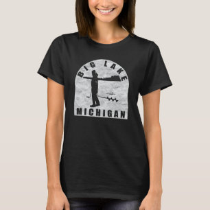 T-shirt Big Lake Ice Fishing Michigan