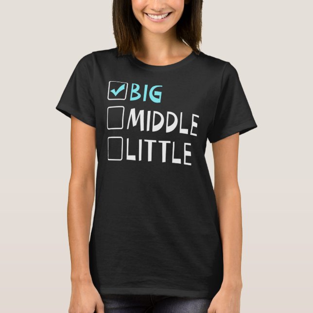 T-shirt Big Middle Little Big Brother (Devant)