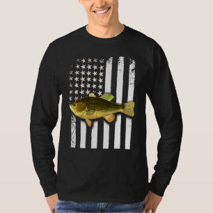 T-shirt Big Mouth Bass American Flag USA Large Basse à bou