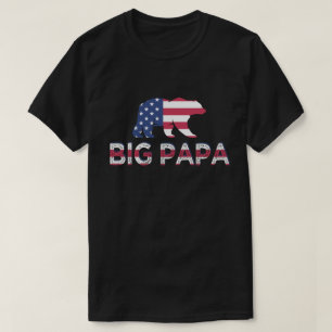 T-shirt Big Papa Gift Fête des pères Nouveauté 4 juille