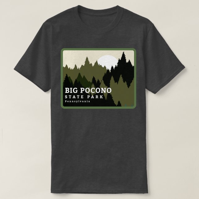 T-shirt Big Pocono State Park Pennsylvania Forest Sunrise (Design devant)