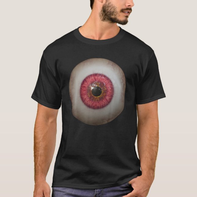 T-shirt Big Red Eyeball Déplaisant Funny Lazy Easy Hallowe (Devant)