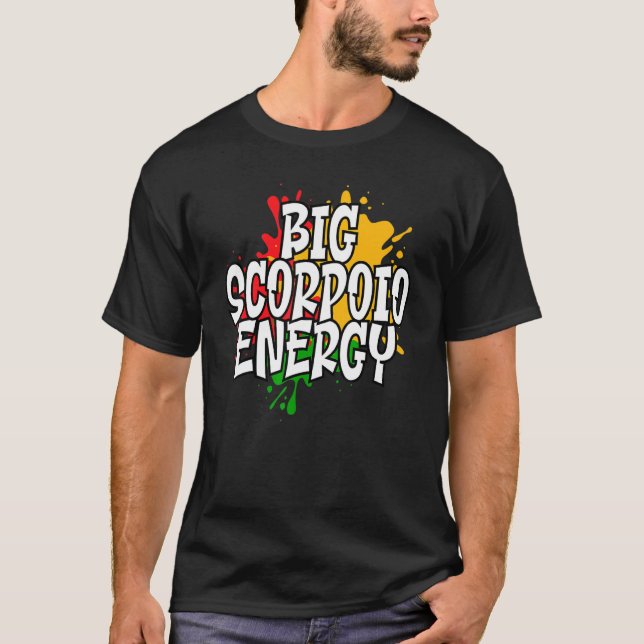 T-shirt Big Scorpio Zodiac Energy (Devant)