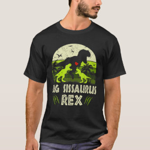 T-shirt Big Sis Dinosaur T Rex Big Sissaurus 2 Enfants Fam