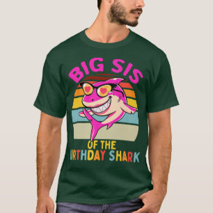 T-shirt Big Sis of Shark Birthday Sister Matching Fami