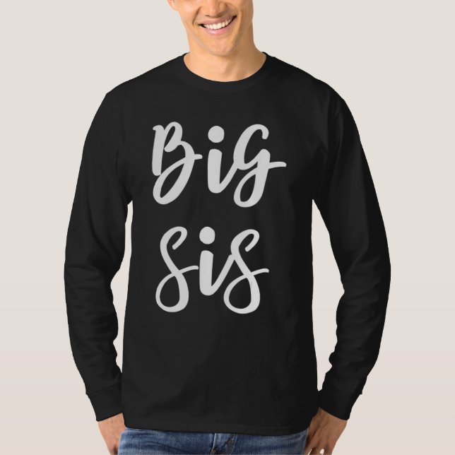 T-shirt Big Sis Pour Big Little Brother Et Soeurs Frères (Devant)