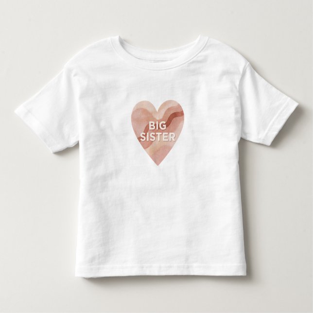T-shirt Big Sister Abstract Heart – Modern Family  (Devant)