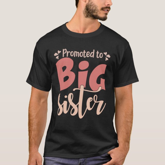 T-shirt big sister announcement Promoted to big sister Lit (Devant)