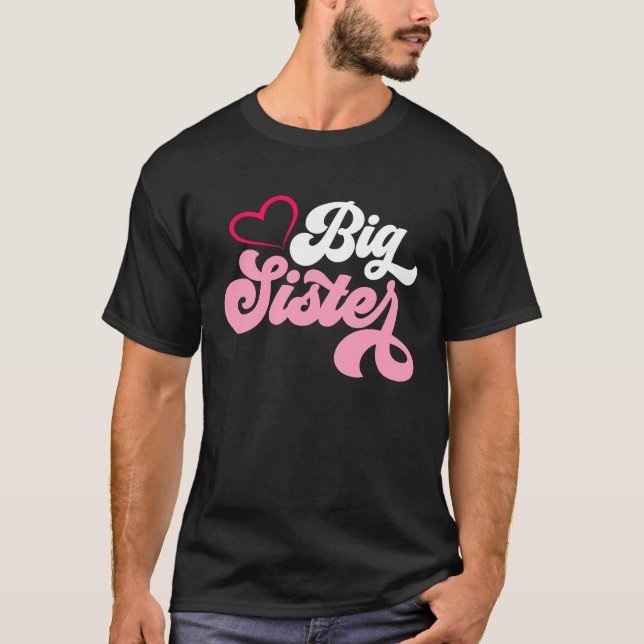 T-shirt Big Sister Baby Pregnancy Announcement Family  1 (Devant)