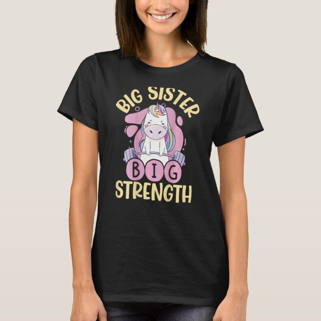 T-shirt Big Sister, Big Strength Backprint Big Sister (Devant)