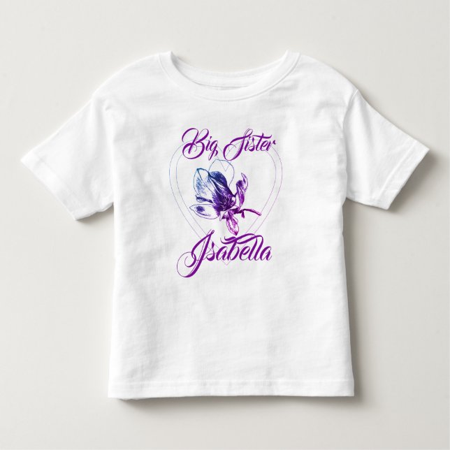 T-shirt Big Sister Little Sister BFF (Devant)