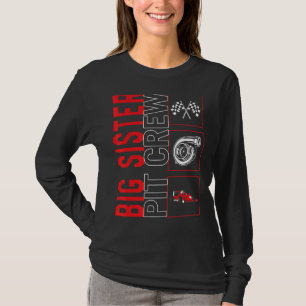 T-shirt Big Sister Pit Crew Voiture Course Course Pilote R