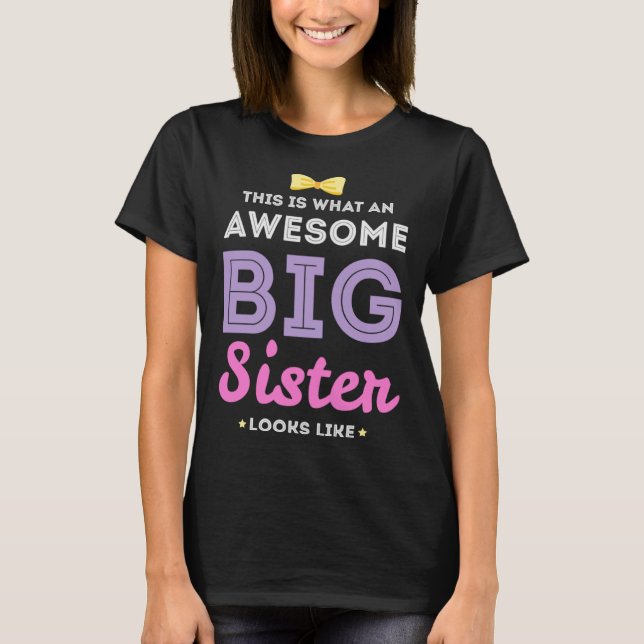 T-shirt Big Sister Promotion Announcement Pregnancy Reveal (Devant)