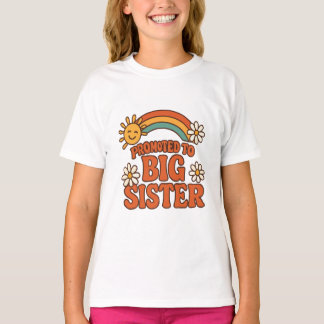 T-shirt Big Sister Retro New Baby Announcement
