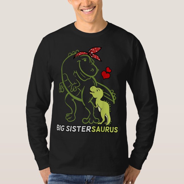 T-shirt Big Sistersaurus Soeur Dinosaur Bébé Fête des mère (Devant)