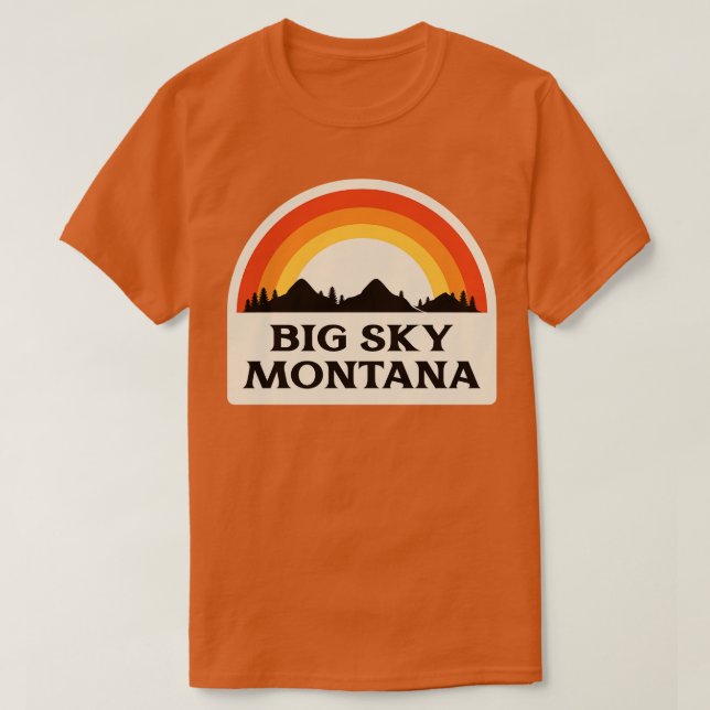 T-shirt Big Sky Montana Retro (Design devant)