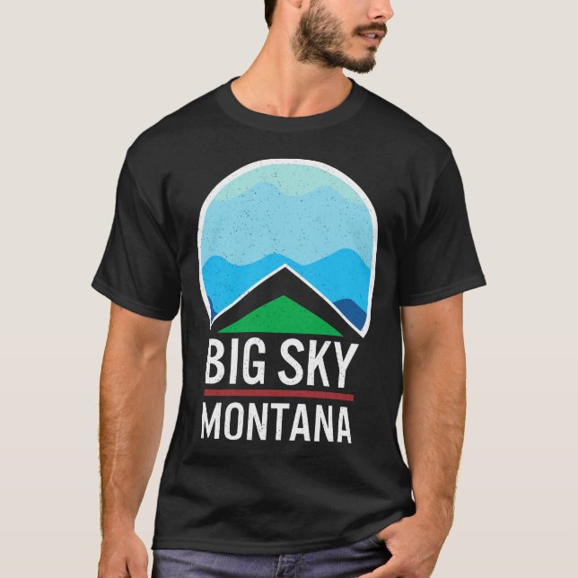 T-shirt Big Sky Montana Shirt, Big Sky Montana Station de  (Devant)