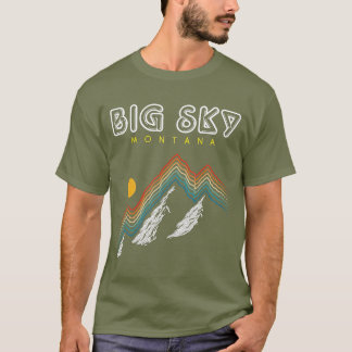 T-shirt Big Sky Montana Station de ski 1980 Retro