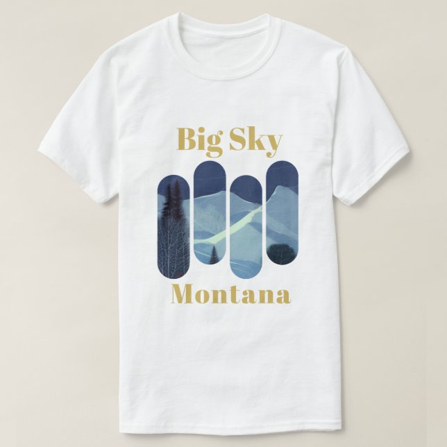 T-shirt Big Sky ski - Montana (Design devant)
