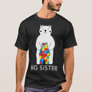 T-shirt Big Soeur Bear Sensibilisation sur l'autisme T Shi