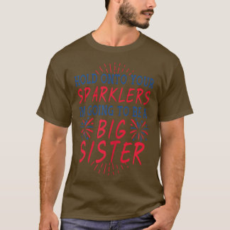 T-shirt Big Soeur Sparkler USA 4 juillet Grossesse Anno