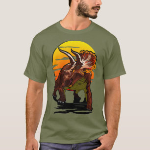T-shirt Big Triceratops Dinosaures Herbivores pour les fan