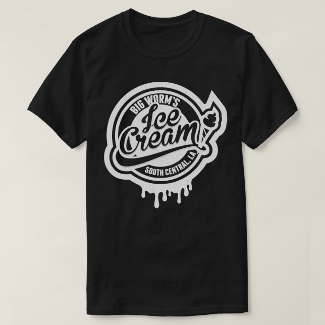 T-shirt Big Worms Ice Cream South Central LA (Design devant)