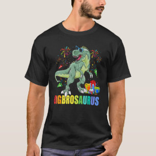 T-shirt Bigbrosaurus Anniversaire Rex Dinosaur Big Bro Sau