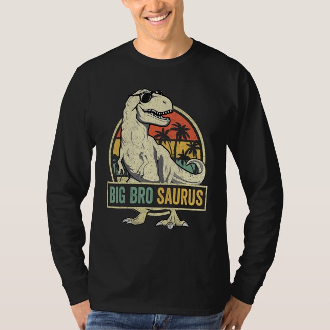 T-shirt Bigbrosaurus Rex Dinosaur Big Bro Saurus Brother F (Devant)