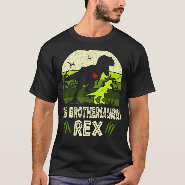 T-shirt Bigbrosaurus Rex Dinosaur Big Bro Saurus Brother F (Devant)