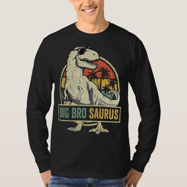 T-shirt Bigbrosaurus T Rex Dinosaur Big Bro Saurus Brother (Devant)