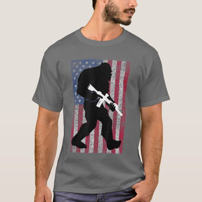 T-shirt Bigfoot 2e amendement Droit d'Ours Armoiries Cadea (Devant)