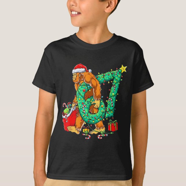 T-shirt Bigfoot 67 Meme Christmas Tree 67 Baseball Lifesty (Devant)