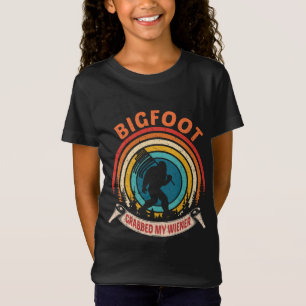 T-Shirt Bigfoot a attrapé mon Wiener Retro Graphic USA dra